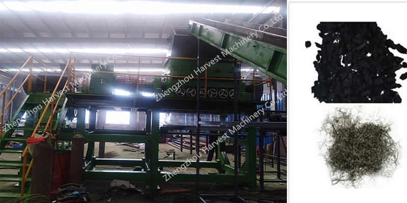 Tire Recycling Factory Tyre Shredder Machine Rubber Crusher Rubber Crumb Plant Tire Recycling Line Tyre Recycling Machine