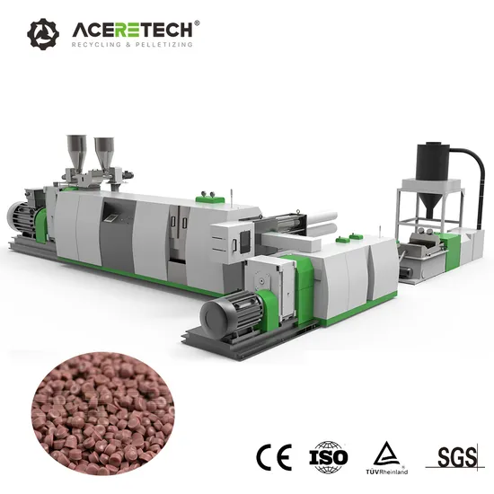 Waste Plastic Pellet Making Cable Rubber Recycling Granulator Machine 